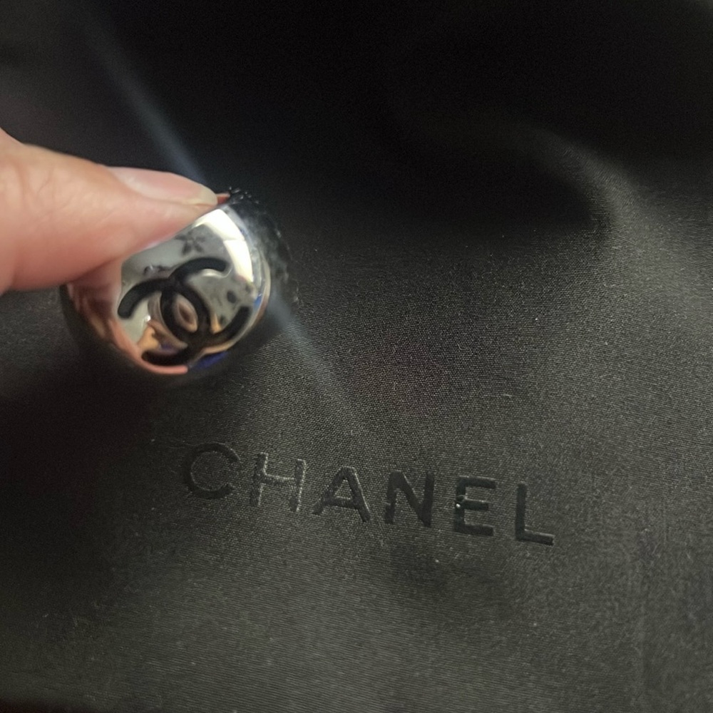 Chanel Silver CC ring size 6